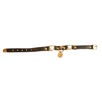 Collier - Vernis coeur - <30cm - 1.2cm - noir