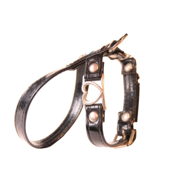 Harness - Star patent leather - dark brown