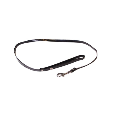 Leather leash - Patent - <100cm - 1.2cm - black
