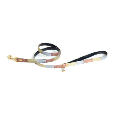 Laisse multiposition en nylon - Paillette - 1.20m - 1cm