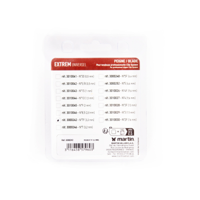 Cutting head for grooming clippers - Optimum Extrem Universel - N°7F - 3,2 mm