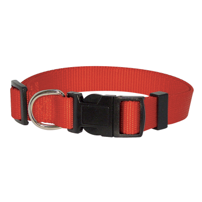 Dog collar - Red nylon - 50/71x2,5cm