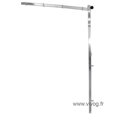 Potence simple de toilettage - 110x75cm - carré de 20mm