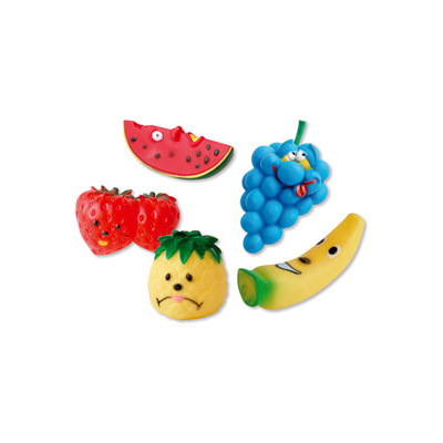 Set of 5 fruit toys for dogs