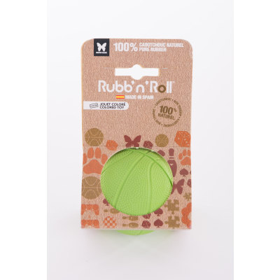 Rubb'n'Roll Toy - green ball - 7 cm