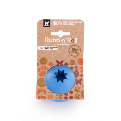Rubb'n'Roll Treat Toy - Blue Ball - 7 cm