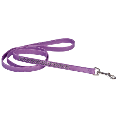 Laisse double Strass Violet irisé