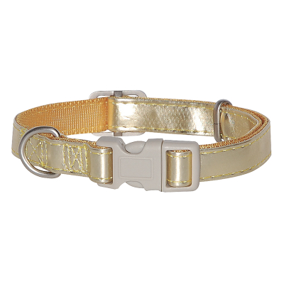 Golden sun dog collar - Vivog - Lenght 35 to 55cm - width 20mm