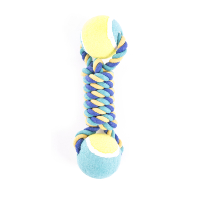 Dog toy - Set of 4 ropes + 2 tennis balls - 25cm