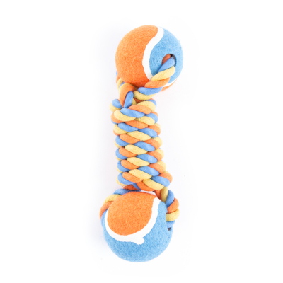 Dog toy - Set of 4 ropes + 2 tennis balls - 25cm