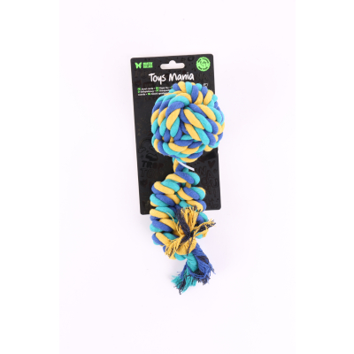 Dog toy - Set of 4 balls + cotton rope