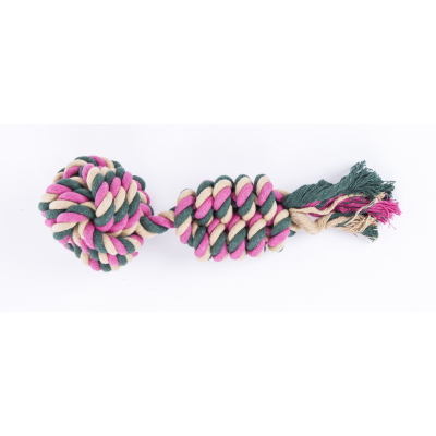 Dog toy - Set of 4 balls + cotton rope