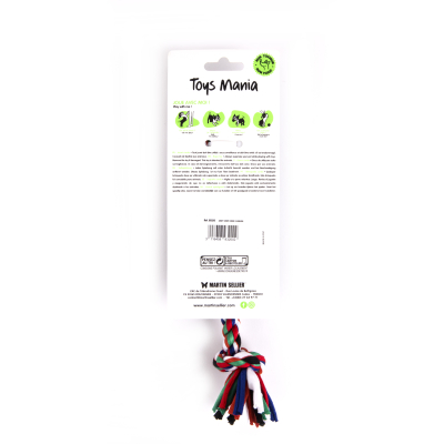 Toy for small dogs and puppies - Set of 4 ropes with 3 knots