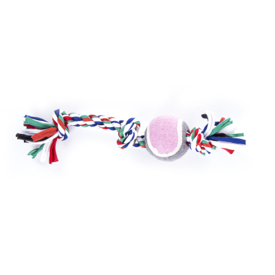 Toy for small dogs and puppies - Set of 4 ropes + tennis ball
