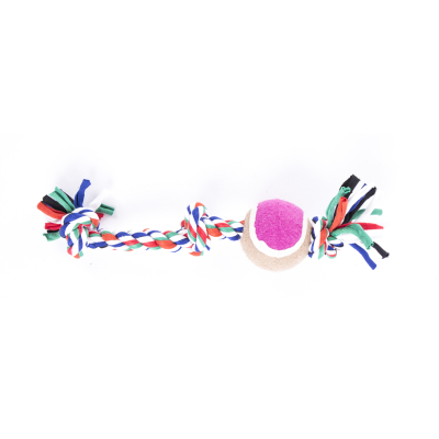 Toy for small dogs and puppies - Set of 4 ropes + tennis ball
