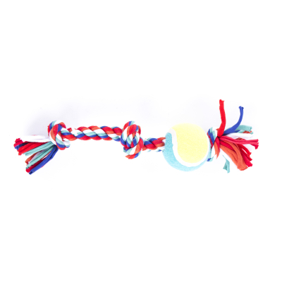 Toy for small dogs and puppies - Set of 4 ropes + tennis ball