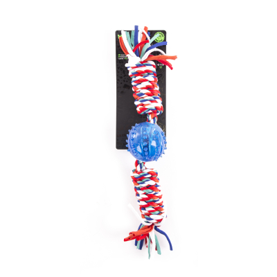 Toy for small dogs and puppies - Set of 4 ropes + balls