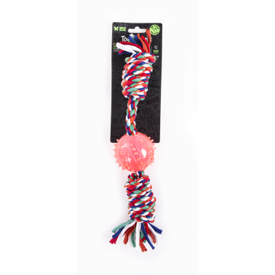 Toy for small dogs and puppies - Set of 4 ropes + balls