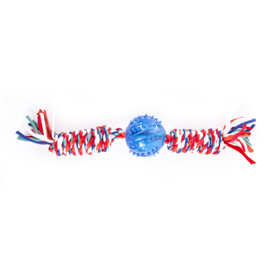 Toy for small dogs and puppies - Set of 4 ropes + balls