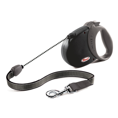 Laisse enrouleur en corde - Comfort - Noir x 1