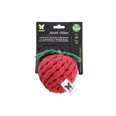 Tomato rope toy - 15 x 8 x 8 cm