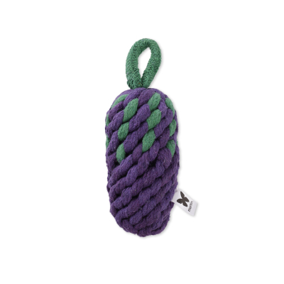 Eggplant rope toy - 20 x 7 x 7 cm