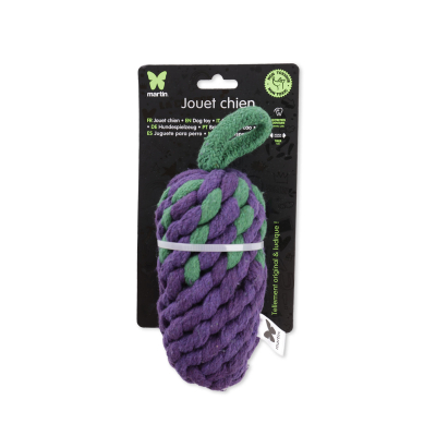 Eggplant rope toy - 20 x 7 x 7 cm