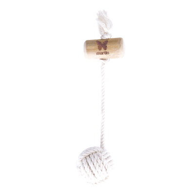 Chew Toy - Coffee Tree Wood Rope & Stick for Dogs - "Ristretto Ball"