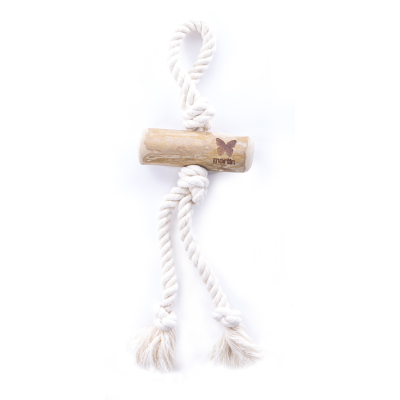 Chew toy - Coffee wood rope & stick for dogs - "Expresso handle 2 ropes"