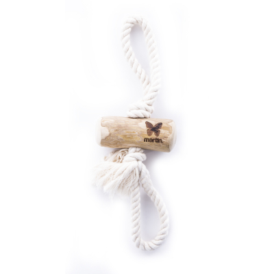 Chew Toy - Coffee Wood Rope & Stick for Dogs - "Expresso 2 Handles"
