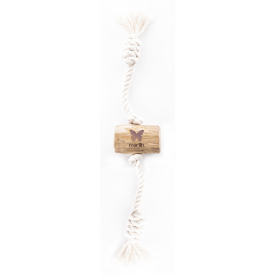 Chew toy - Coffee wood rope & stick for dogs - "Lungo 2 large knots"