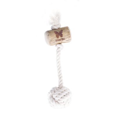 Chew toy - Coffee tree wood rope & stick for dogs - "Lungo ball"