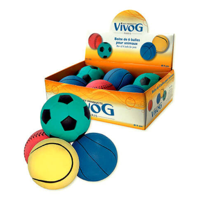 Dog Toy Box - Vivog - 6 assorted balls
