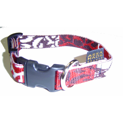 Nylon collar - Bamboo chili - 40/64cm - 2.5cm - red x 1