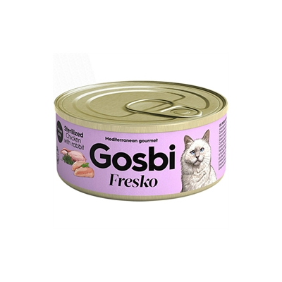 Fresko Cat Sterilized Chicken with rabbit 70 gr Batch of 32