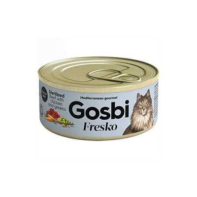 Fresko Cat Sterilized Beef with Chicken and greens 70 gr Batch of 32
