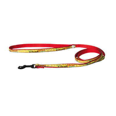 Laisse réglable pour chat - motif chat - rouge