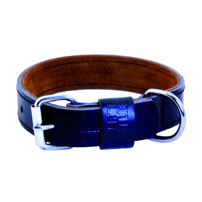 Collier en cuir - Black et tan - <45cm - 2.5cm - noir