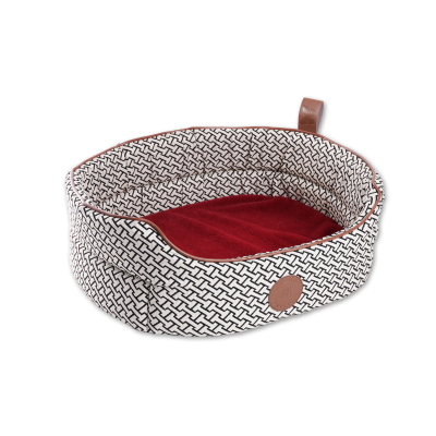 Corbeille ovale - Avenue Montaigne - T50 - rouge - lot x 1