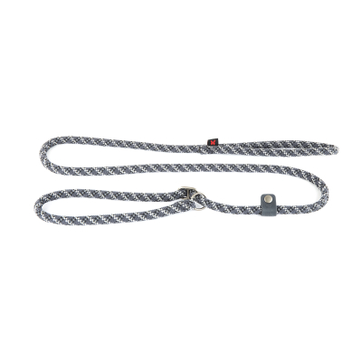 Laisse nylon collier semi-étrangleur Reflectite grise - 1,3 x 180 cm