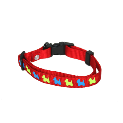 Collier en nylon - Chien - 30/45cm - 1.6cm - rouge 1