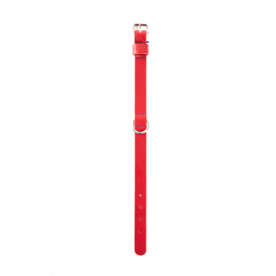 Leather collar - 499 two-tone - 26/31cm - 1.4cm - red 1