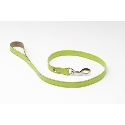 Leather leash - City dog - L - green - 1