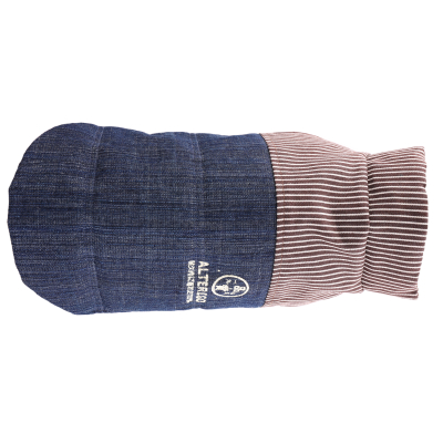 Reversible Dog Coat - Casual Denim Stripes - S - 26cm