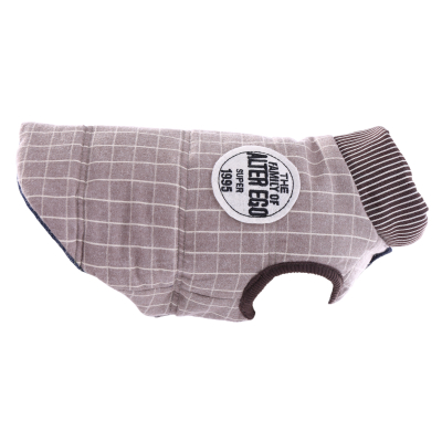 Reversible Dog Coat - Casual Denim Stripes - S - 26cm