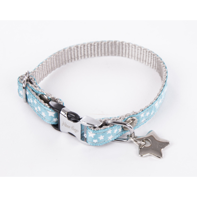 Nylon Collar - Stars - XS - 17/27cm - 1cm - Turquoise 1