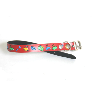 Silkscreen necklace - red 1