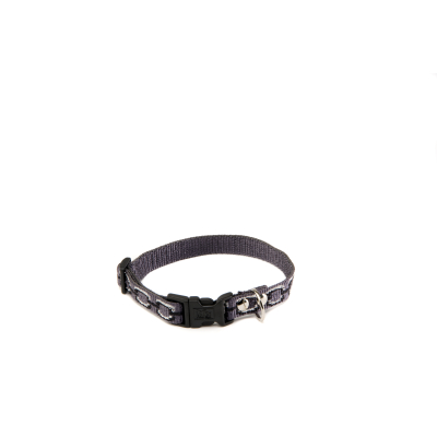 Nylon necklace - Lurex jewellery - 25/40cm - 1.5cm - Silver x 1