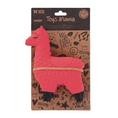 Latex toy - 4 legs collection - Fluorescent pink llama