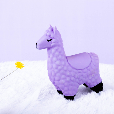 Latex toy - Four-legged collection - Fluorescent purple llama